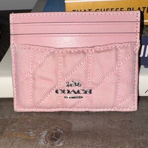 Coach Blush Quilted Card Holder